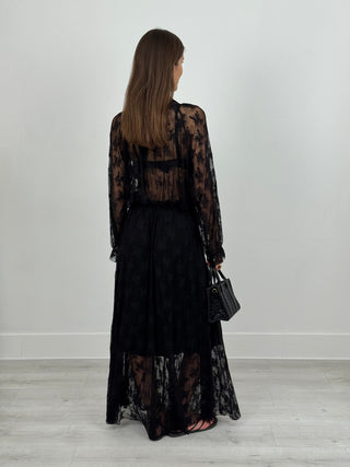Gonna Lunga in Pizzo Flor Nera