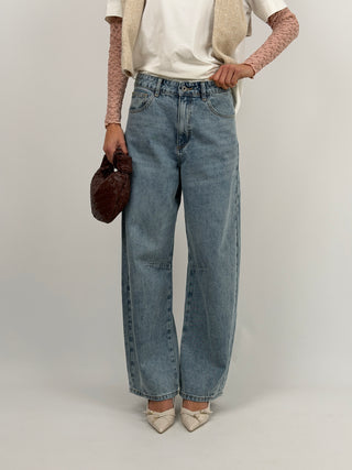 Jeans Barrel Lavaggio Chiaro