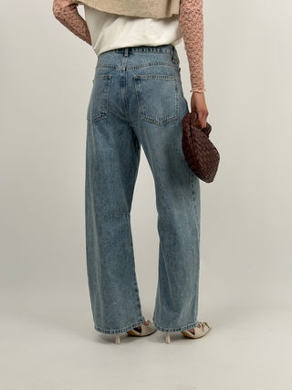 Jeans Barrel Lavaggio Chiaro