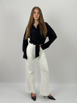 Jeans Wide Leg Eclipse Bianco