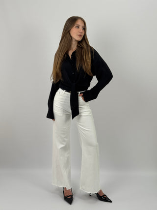 Jeans Wide Leg Eclipse Bianco