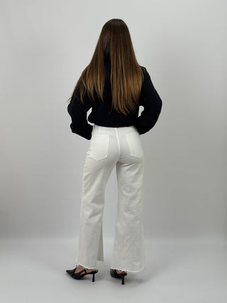 Jeans Wide Leg Eclipse Bianco