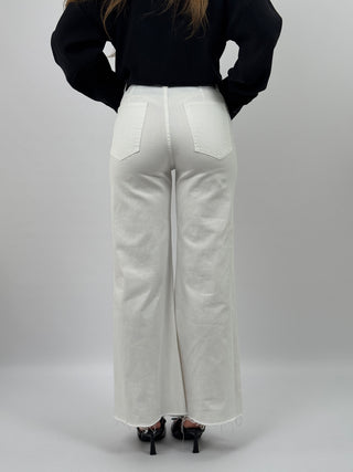 Jeans Wide Leg Eclipse Bianco