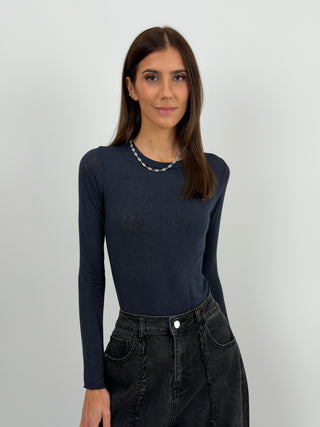 Maglia Ultralight con Cashmere Blu