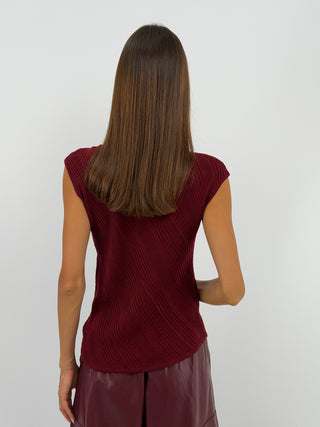 Maglia a Collo Alto Bordeaux