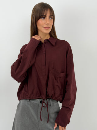 Pull à Col Bordeaux