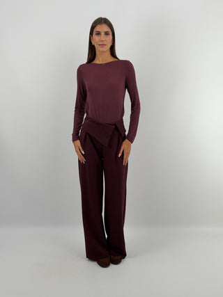 Maglia Ultralight con Cashmere Bordeaux