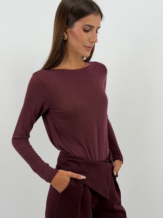 Maglia Ultralight con Cashmere Bordeaux