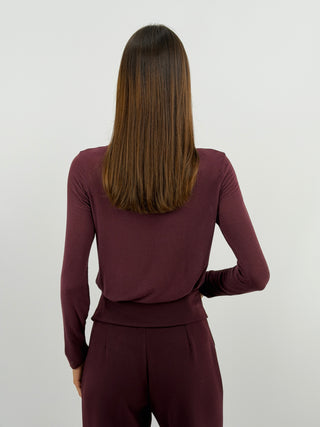 Maglia Ultralight con Cashmere Bordeaux
