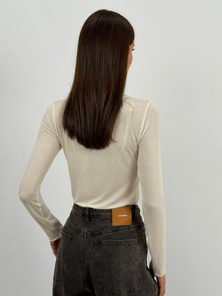 Maglia Ultralight con Cashmere Crema