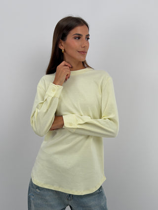 Maglia con Polsini Gialla Lumina