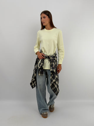 Maglia con Polsini Gialla Lumina