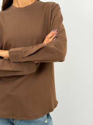 Maglia con Polsini Marrone Lumina