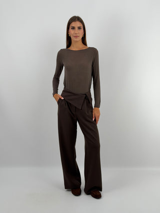 Maglia Ultralight con Cashmere Marrone