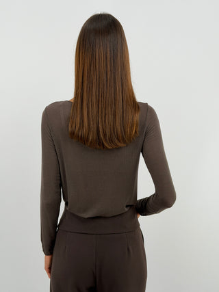 Maglia Ultralight con Cashmere Marrone