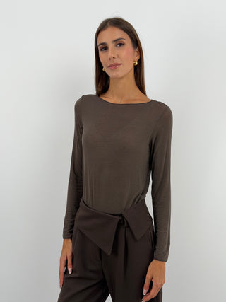 Maglia Ultralight con Cashmere Marrone