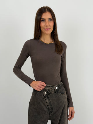 Maglia Ultralight con Cashmere Marrone