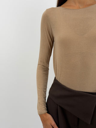 Maglia Ultralight con Cashmere Mocha Mousse