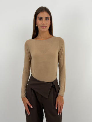 Maglia Ultralight con Cashmere Mocha Mousse