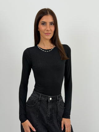 Maglia Ultralight con Cashmere Nera