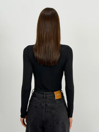 Maglia Ultralight con Cashmere Nera