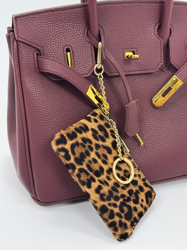 Mini Pochette in Cavallino Leopardata