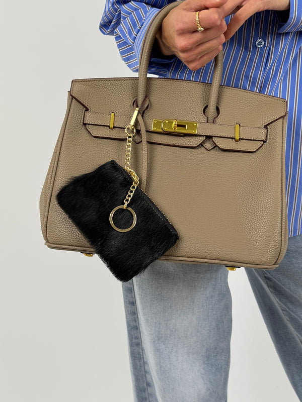 Mini Pochette in Cavallino Nera