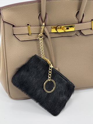 Mini Pochette in Cavallino Nera