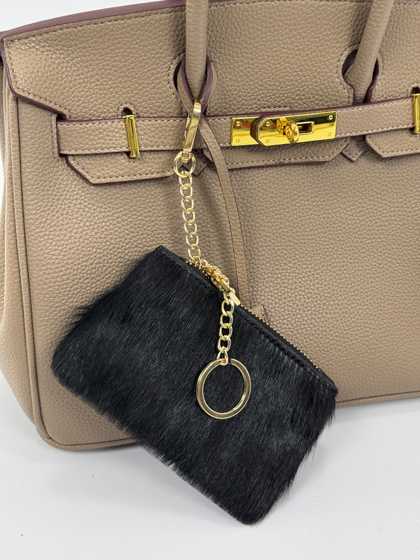 Mini Pochette in Cavallino Nera