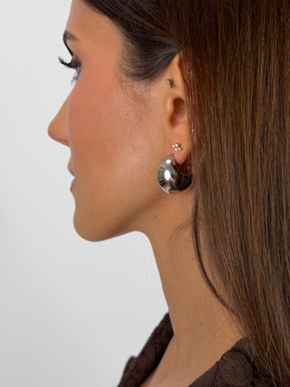Domed Hoop Earrings