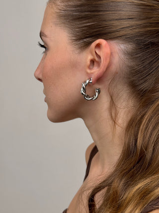 Boucles d'oreilles créoles torsadées