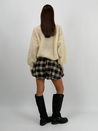 Shorts a Palloncino Tartan Nero