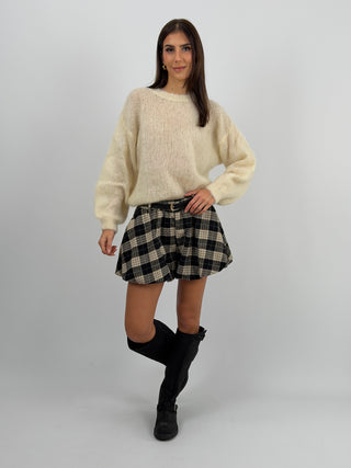 Shorts a Palloncino Tartan Nero