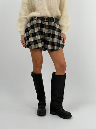 Shorts a Palloncino Tartan Nero