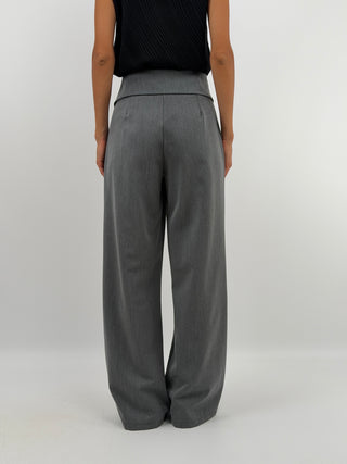 Pantalone con Fascia in Vita Grigio