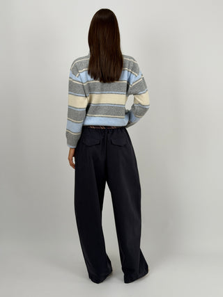 Pantalone con Cravatta Grigio Antracite