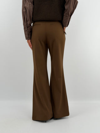 Pantalone con Spacchi e Cintura Marrone - Lumina