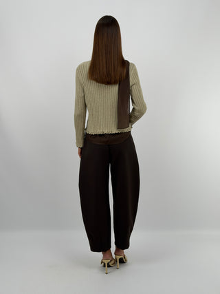 Pantalone Balloon Marrone Lumina