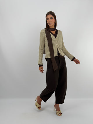 Pantalone Balloon Marrone Lumina