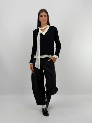 Pantalone Balloon Nero Lumina