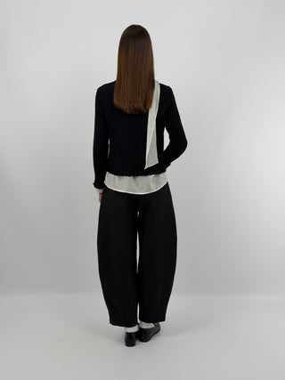 Pantalone Balloon Nero Lumina
