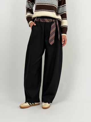 Pantalone con Cravatta Nero