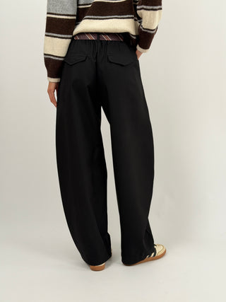 Pantalone con Cravatta Nero