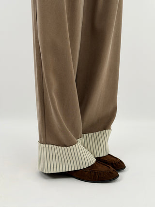 Pantalone con Piega Cammello - Lumina
