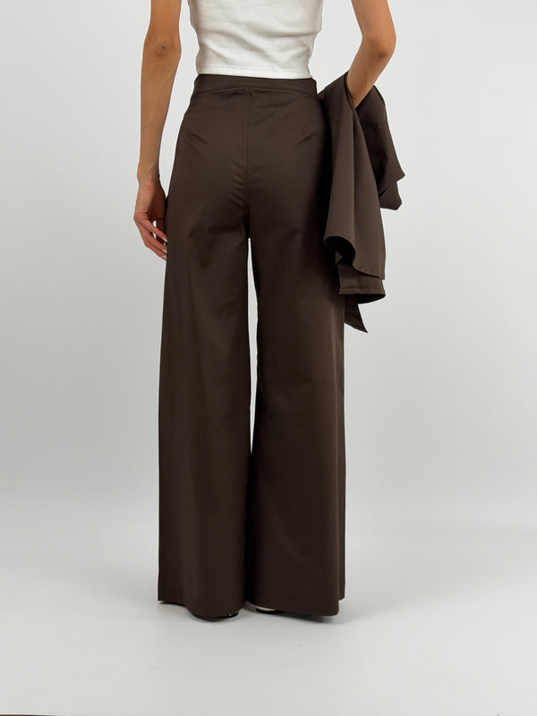 Pantalone Marrone con Bottoni Lumina