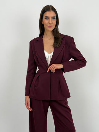Tailleur Mia con Blazer Avvitato Bordeaux
