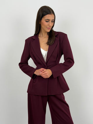 Tailleur Mia con Blazer Avvitato Bordeaux