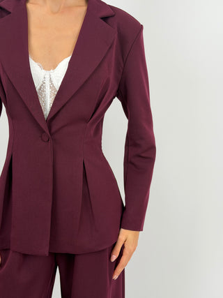 Tailleur Mia con Blazer Avvitato Bordeaux