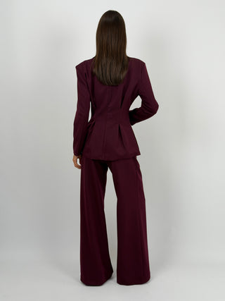 Tailleur Mia con Blazer Avvitato Bordeaux