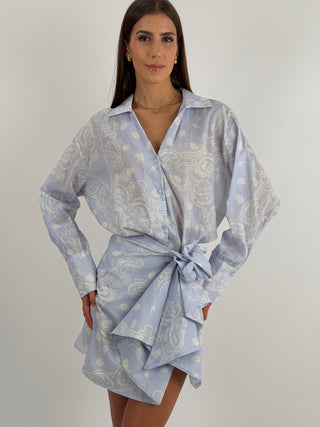 Set Camicia e Gonna con Fantasia Bandana Lilla